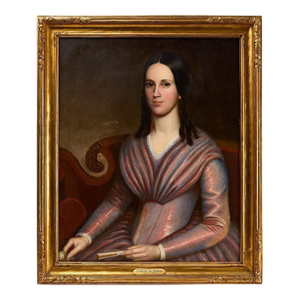 Portrait of Catherine Hall Merriam (1819–1890) | American School Oil on Canvas, Mid-19th Century