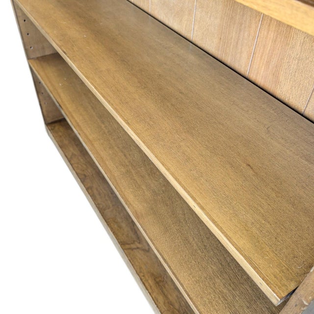 1970s Japanese Veneered-Plywood Bookcase With Adjustable Shelves and Dividers For Sale - Image 13 of 18