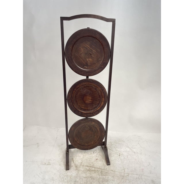Vintage Foldable Wooden Flower Stand, 1930s For Sale - Image 4 of 14