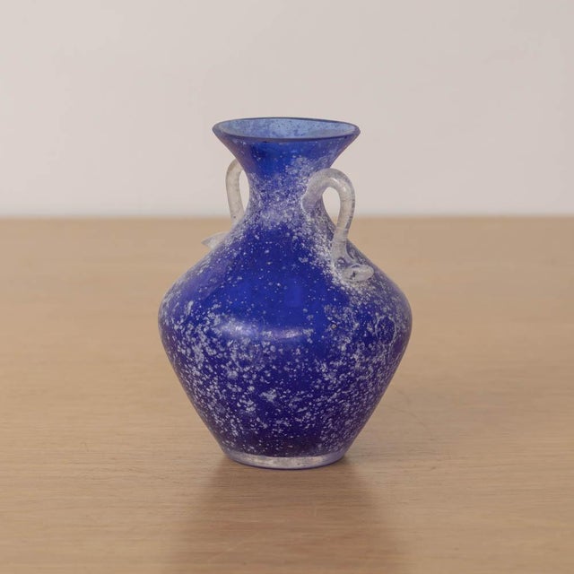 1960s 1960s Italian Blue Scavo Vase For Sale - Image 5 of 10