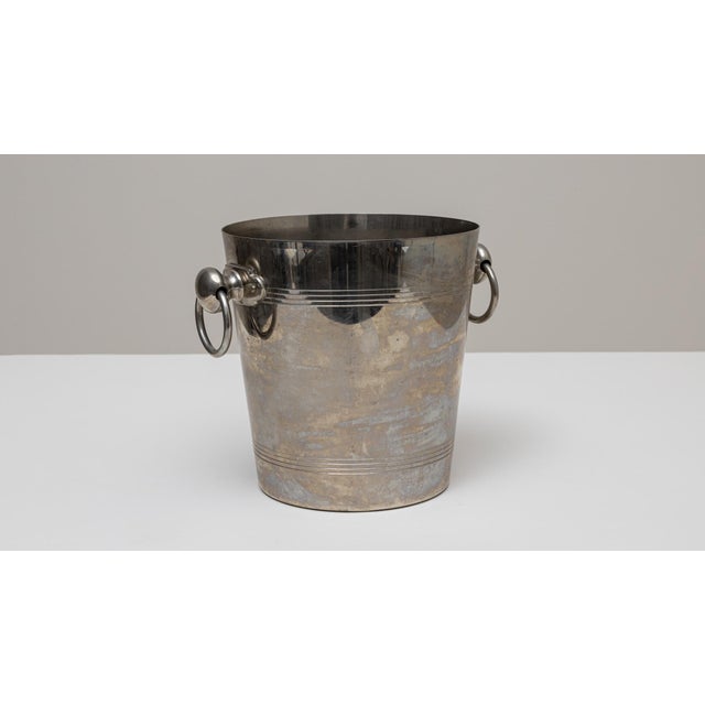 Metal 20th Century French Silver Plated Champagne Bucket For Sale - Image 7 of 18
