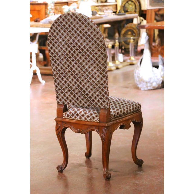 Mid-Century French Louis XV Walnut Desk Chair With Upholstered Seat For Sale - Image 10 of 11