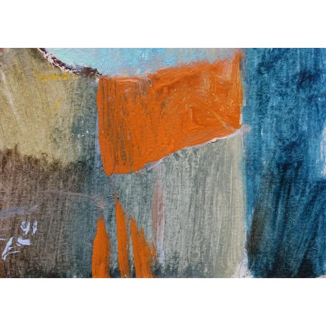 Uldis Krauze, Two Friends, 1991, Oil on Cardboard, in Good conditions. Designed 1990 to 1999 This piece has an attribution...