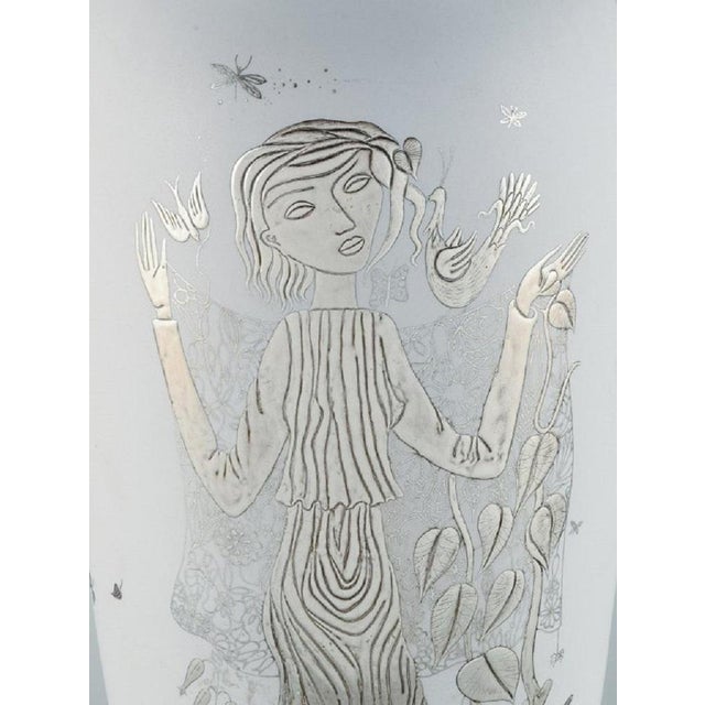 Gustavsberg Large Swedish Grazia Ceramic Vase by Stig Lindberg for Gustavsberg For Sale - Image 4 of 8