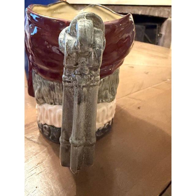 1940s Vintage Royal Doulton “Simon the Cellarer” Large Character Jug For Sale - Image 5 of 11