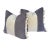 Grey and Ivory Fringed Pillow Covers With Inserts-a Pair For Sale