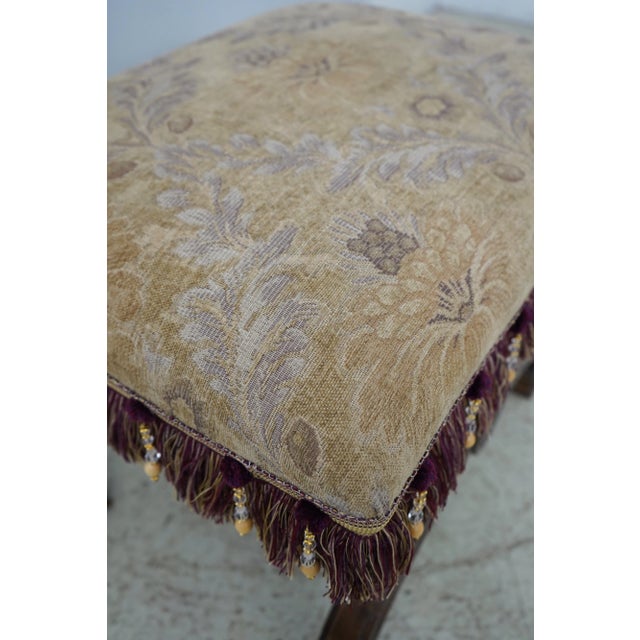 Brown Jeffco Italian Regency Style X Base Bench or Stool For Sale - Image 8 of 12