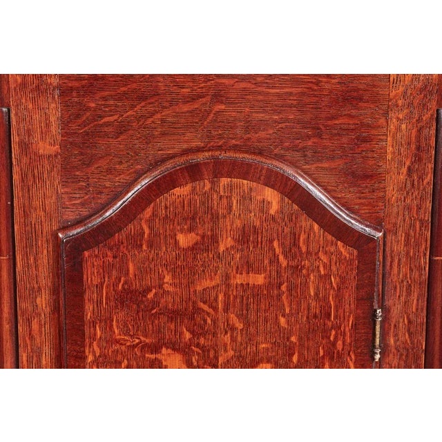 Antique Oak & Mahogany Grandfather Clock from W Prior Skipton For Sale - Image 5 of 17