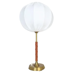 Mid-Century Modern Brass and Metal Table Lamp from Ewå, Sweden, 1950s