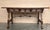 Baroque 20th Century Solid Walnut Baroque Lyre-Leg Trestle Refectory Desk Writing Table For Sale - Image 3 of 11