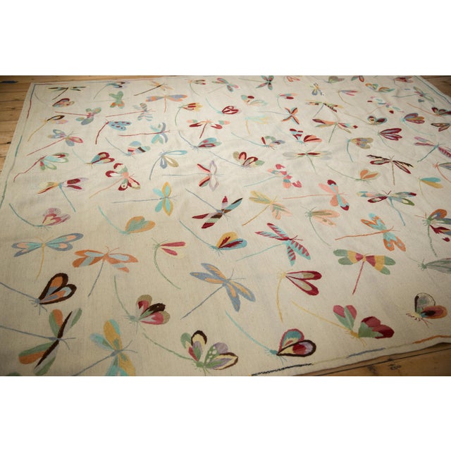 New Pakistani Mixed Weave Pictorial Kilim Design Rug - 8'2" X 9'3" For Sale In New York - Image 6 of 13