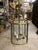 Mid 20th Century Italian Mid-Century Brass & Glass Lantern Chandelier, 4-Light For Sale - Image 4 of 5