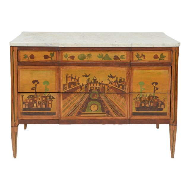 19th Century Marquetry Commode For Sale