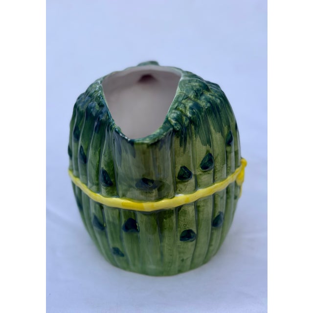 Vintage Trompe-l'Oeil Asparagus Ceramic Pitcher For Sale In Palm Springs - Image 6 of 10
