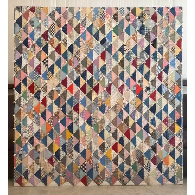 Wood Framed Quilt Circa 1930s For Sale - Image 7 of 12