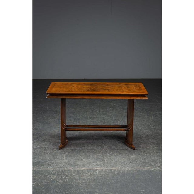 Brown Belgian Art Deco Side Table, 1940s For Sale - Image 8 of 12