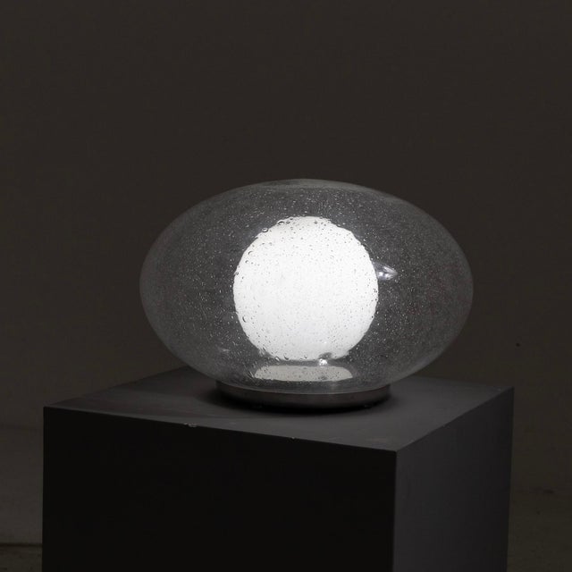 Table Lamp with Pulegoso Glass, 1960s For Sale - Image 6 of 10