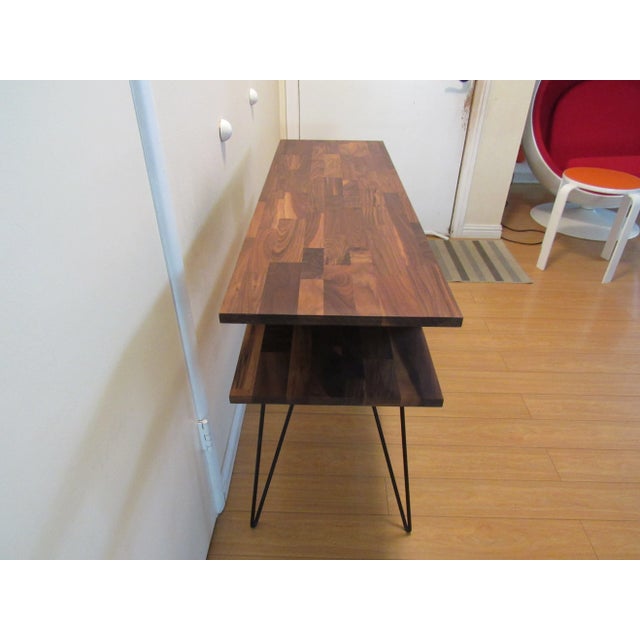 Mid-Century Modern Modern Walnut Console Table For Sale - Image 3 of 10
