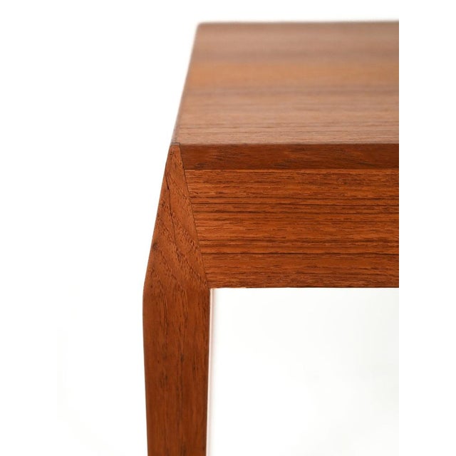 Brown Teak Sewing Table by Severin Hansen for Haslev Mobelsnedkeri, 1960s For Sale - Image 8 of 11