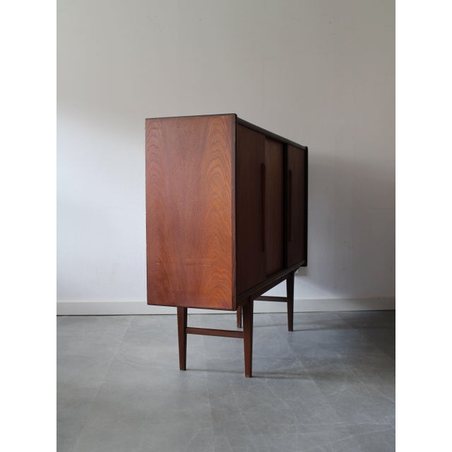 Wood Vintage Danish Highboard in Teak, 1960s For Sale - Image 7 of 14