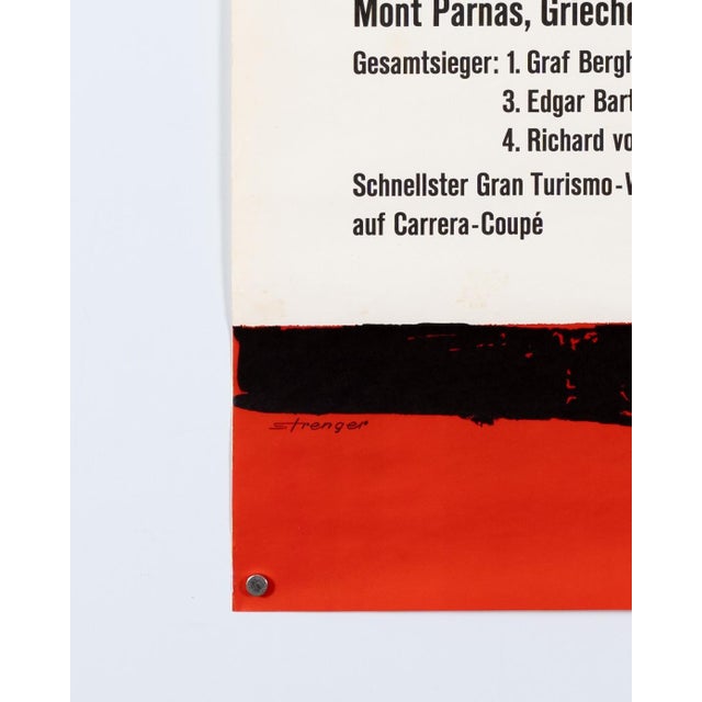 Paper Original Porsche Poster by Strenger, 1972 For Sale - Image 7 of 11