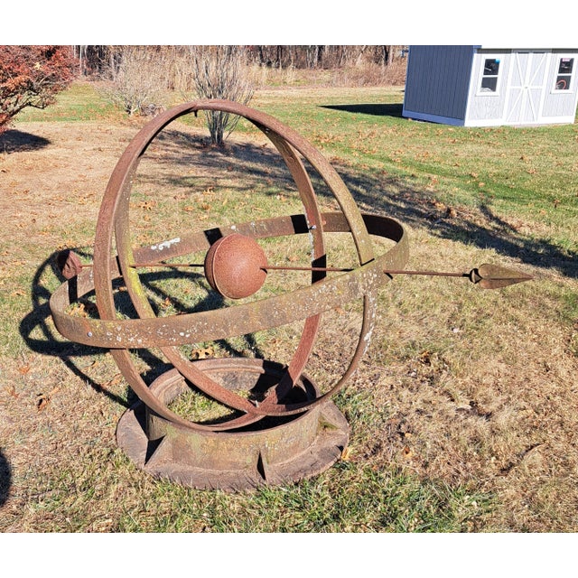 2000 - 2009 Large Iron Garden Armillary For Sale - Image 5 of 9