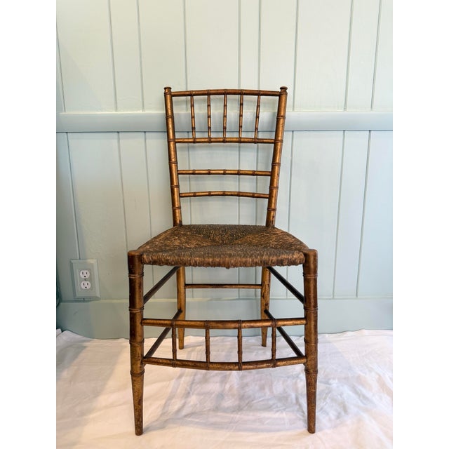 French Country Mid-Century Italian Rush-Seat Side Chair, C. 1952-1963 For Sale - Image 3 of 12