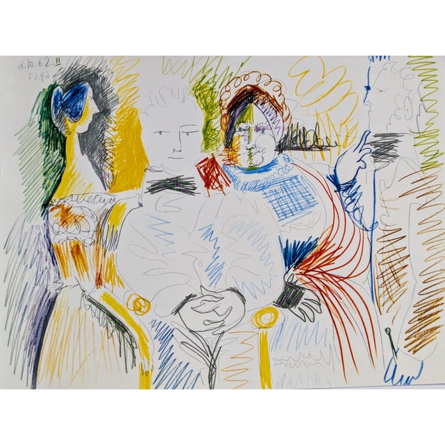 Pablo Picasso, Family Portrait, Art Print in Colors, 1966 For Sale