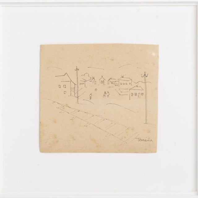 Tarsila Do Amaral, Landscape, 1920s, Ink on Paper For Sale - Image 6 of 6