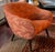 Mid 20th Century Mid Century Barrel Club Chair With Original Damask Upholstery For Sale - Image 5 of 7
