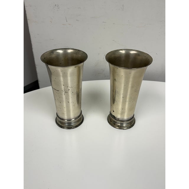 Silver Restoration Hardware Julep Vases, Pair For Sale - Image 8 of 12