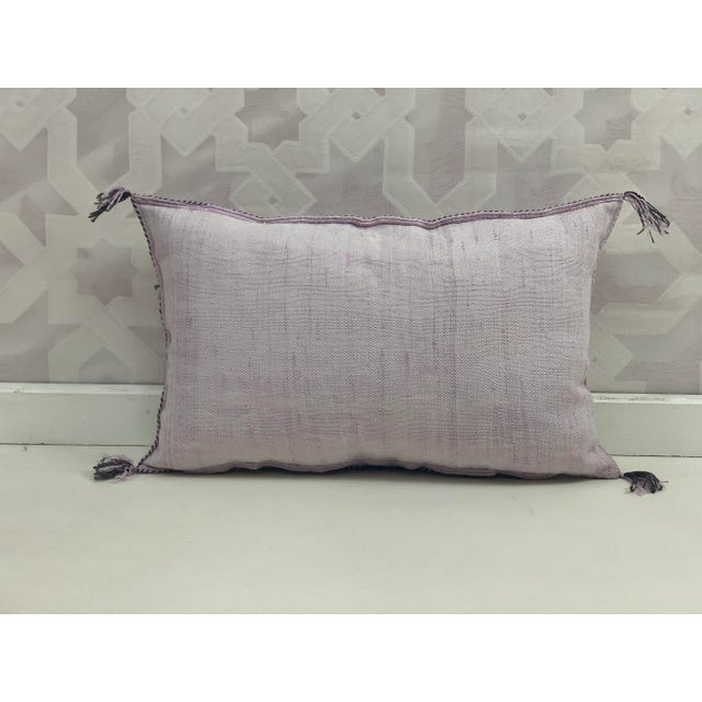 Purple Handmade Cactus Silk Pillow Covers - a Pair For Sale - Image 6 of 12