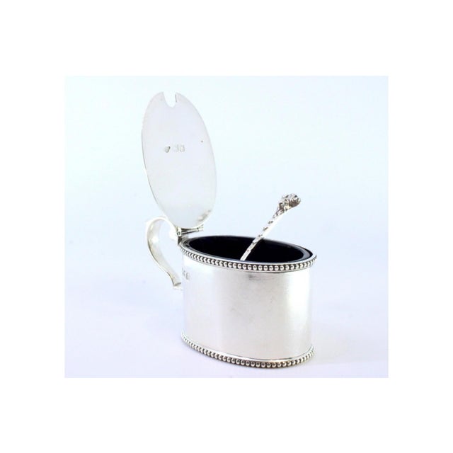 Sugar Bowl in Smooth Silver with Pearly Friezes For Sale - Image 4 of 8