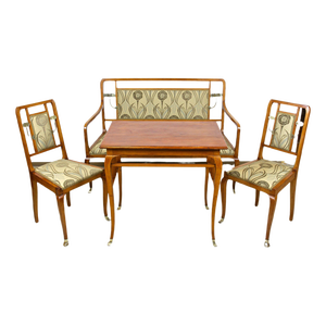 Art Nouveau Living Room Set, Austria, 1910s, Set of 4
