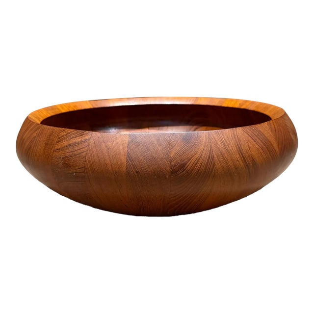 Scandinavian Modern Large Dansk Staved Teak Salad Bowl Jens Quistgaard For Sale