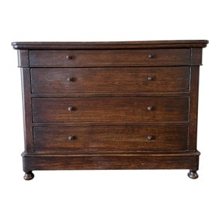 Olivia Reclaimed Pine 5 Drawer 36" Dresser - Walnut For Sale