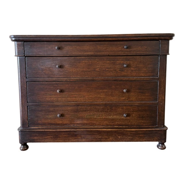 Olivia Reclaimed Pine 5 Drawer 36" Dresser - Walnut For Sale