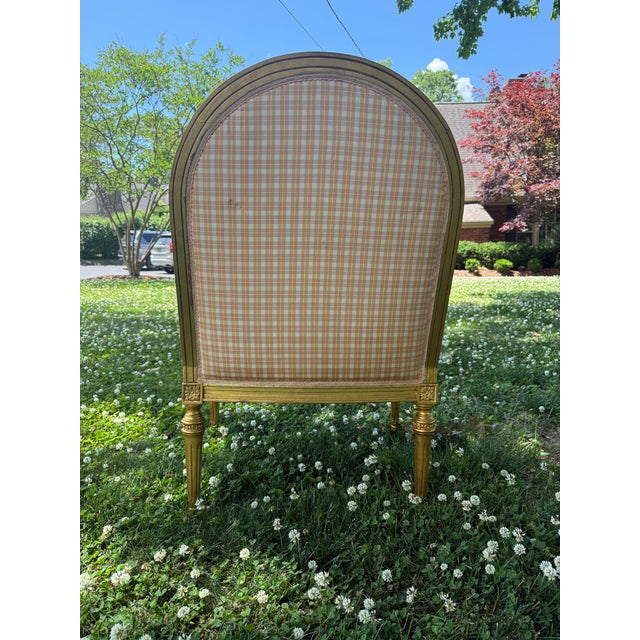 French Gilded Louis XVI-Style Armchair For Sale - Image 3 of 12