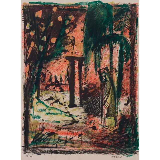 Original signed and numbered color lithograph by French artist Erik Levesque, born in 1959. Levesque belongs to a...