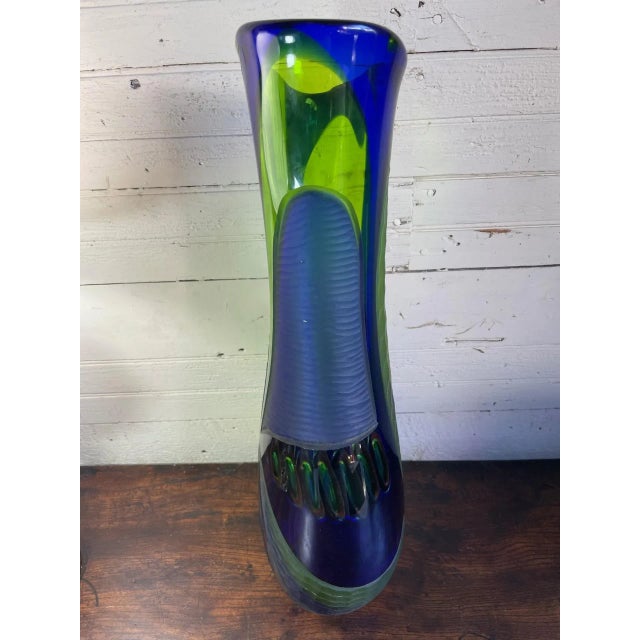 Glass Studio Glass Vase by Artist Afro Celotto For Sale - Image 7 of 7