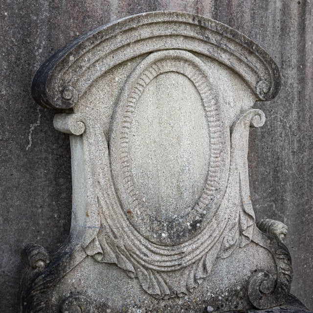 Antique-Patinated Stone Wall Fountain For Sale - Image 3 of 7