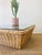 Tan Vintage 1980s Woven Rattan / Reed Square Coffee Table McGuire Style For Sale - Image 8 of 11