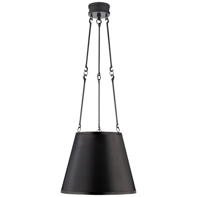 Lily Hanging Shade in Gun Metal Designer: Alexa Hampton Min. Custom Height: 25" O/A Height: 46" Canopy: 4.25" Round...