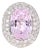 11.89 Carat Kunzite Diamond 14 Karat White Gold Ring, Size 7 For Sale