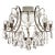Nickel Bathroom Chandelier With Almond Crystals and Orbs For Sale - Image 10 of 10