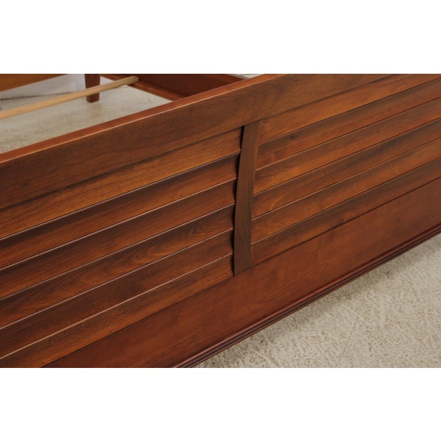 Ethan Allen Avenue King Size Cherry Modern Sleigh Bed For Sale - Image 9 of 16