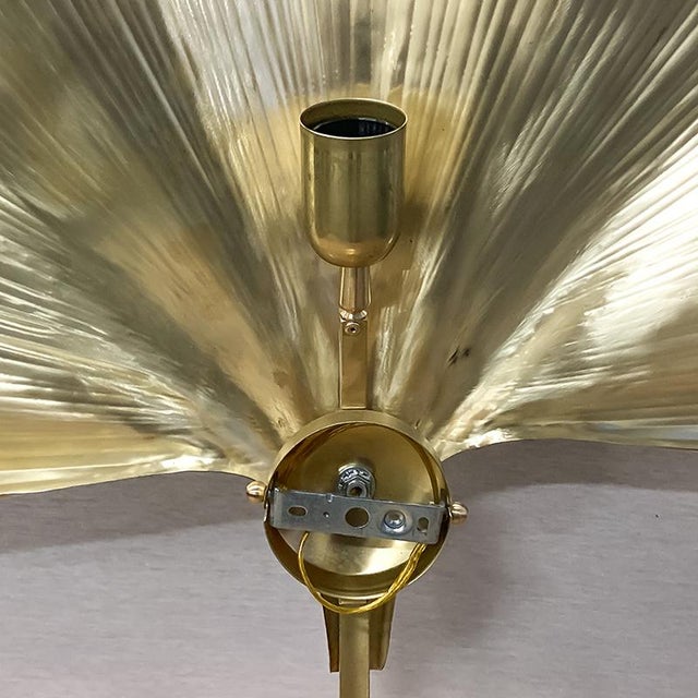 Polished Brass Wall Lamps, 1980s, Set of 2 For Sale - Image 4 of 6