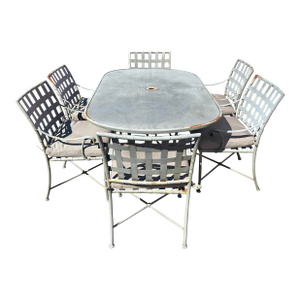 Beautiful Vintage 10 Piece Brown Jordan Patio Set, Attributed