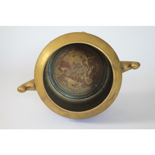 Brass Antique Brass Jugendstil Lidded Wine Bowl For Sale - Image 8 of 12
