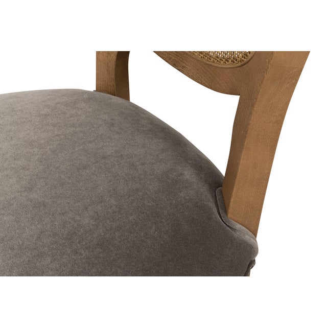 Louis XV Cane Back Dining Chairs in Driftwood, Sets of 2 For Sale - Image 10 of 11